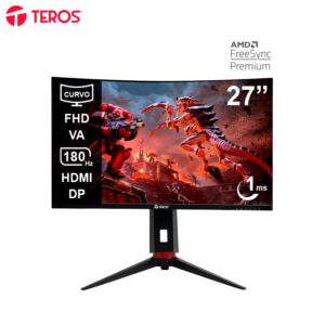 Monitor Curvo Gaming TEROS TE-2766G, 27" FHD VA, 180 Hz, 1ms, HDMI, DP, AUDIO OUT